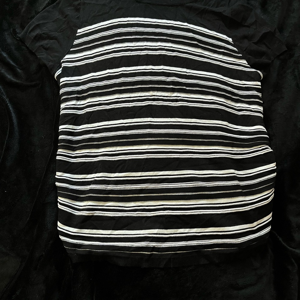 Lane Bryant Black and White Striped Top